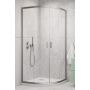 Radaway Alienta Brushed Nickel A kabina prysznicowa 80x80 cm półokrągła nikiel szczotkowany/szkło przezroczyste 10228080-91-01 zdj.1