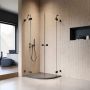 Radaway Essenza Pro Black PDD kabina prysznicowa część lewa 80x80 cm półokrągła 10095080-54-01L zdj.6