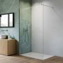 Radaway Nes Walk-In II ścianka prysznicowa 100 cm wolnostojąca chrom/szkło przezroczyste 10013100-01-01 zdj.4