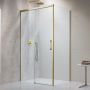 Radaway Idea Brushed Gold KDJ drzwi prysznicowe 100 cm rozsuwane złoty szczotkowany/szkło przezroczyste 387040-99-01L zdj.4