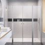 Radaway Eos DWD II drzwi prysznicowe 87 cm chrom/szkło przezroczyste 13799870-01-01 zdj.1
