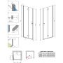 Radaway Essenza New DWB drzwi prysznicowe 90 cm wnękowe prawe chrom/szkło przezroczyste 385076-01-01R zdj.2