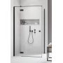 Radaway Essenza New Black KDJ drzwi prysznicowe 120 cm lewe do ścianki czarny mat/szkło przezroczyste 385042-54-01L zdj.1