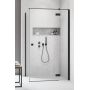 Radaway Essenza New Black KDJ drzwi prysznicowe 120 cm prawe do ścianki czarny mat/szkło przezroczyste 385042-54-01R zdj.1