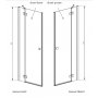 Radaway Essenza New DWJ drzwi prysznicowe 90 cm prawe chrom/szkło przezroczyste 385013-01-01RBEZLISTWY zdj.2