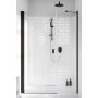 Radaway Nes Black DWS drzwi prysznicowe 120 cm wnękowe lewe czarny mat/szkło przezroczyste 10028120-54-01L zdj.1