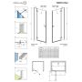 Radaway Fuenta Chrome DWJ drzwi prysznicowe 120 cm uchylne chrom połysk/szkło przezroczyste 1384016-01-01R zdj.2