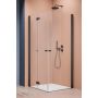 Radaway Nes Black KDD I drzwi prysznicowe 80 cm składane czarny mat/szkło przezroczyste 10015080-54-01R zdj.1
