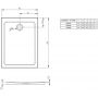 Radaway Doros F brodzik 120x80 cm prostokątny stone biały SDRF1280-01-04S zdj.2
