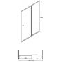 Besco Duo Slide Black drzwi prysznicowe 130 cm czarny mat/szkło przezroczyste DDSB-130 zdj.2