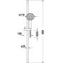 Duravit MinusFlow zestaw prysznicowy ścienny z drążkiem 90 cm chrom UV0682007010 zdj.2