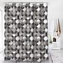 Duschy Månfas zasłona prysznicowa 200x180 cm biała-czarna-szara 623-06 zdj.2