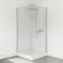 Duso kabina prysznicowa 90 cm kwadratowa chrom/szkło przezroczyste DS502T zdj.1
