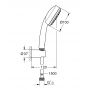 Grohe New Tempesta Cosmopolitan 100 zestaw prysznicowy punktowy chrom 26084002 zdj.2