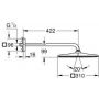 Grohe Rainshower Mono deszczownica z ramieniem 31 cm kwadratowa czarny mat 265642430 zdj.2