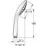 Grohe Vitalio Joy słuchawka prysznicowa czarna 273192430 zdj.2
