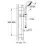 Grohe Relexa zestaw prysznicowy z drążkiem chrom 28831001 zdj.2