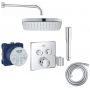Zestaw Grohe Grohtherm SmartControl bateria wannowo-prysznicowa podtynkowa z deszczownicą i zestawem prysznicowym chrom (29125000, 35600000, 26695000, 27851000, 28741002, 27400000) zdj.1