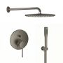 Grohe Essence zestaw prysznicowy podtynkowy z deszczownicą Hard Graphite (24058AL1, 26066AL0, 28362A01, 26658AL0, 27400AL0) zdj.1