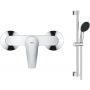 Zestaw Grohe Start Edge bateria prysznicowa ścienna z zestawem prysznicowym StarLight Chrome (24197001, 27942001) zdj.1