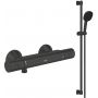 Zestaw Grohe Precision bateria prysznicowa ścienna z termostatem i zestawem prysznicowym czarny (345942430, 269302431) zdj.1