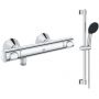 Zestaw Grohe Precision Flow bateria prysznicowa ścienna termostatyczna z zestawem prysznicowym chrom (34840000, 27942001) zdj.1