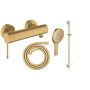 Zestaw Grohe Essence bateria prysznicowa ścienna z kompletem prysznicowym brushed cool sunrise (33636GN1, 26603GN0, 28388GL1, 26574GN0) zdj.1