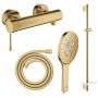 Zestaw Grohe Essence bateria prysznicowa ścienna z kompletem prysznicowym Cool Sunrise (33636GL1, 26603GL0, 28388GL1, 26574GL0) zdj.1
