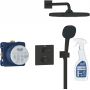 Grohe Vitalio Comfort zestaw prysznicowy podtynkowy termostatyczny z deszczownicą czarny mat 348822430 + środek czyszczący GrohClean GRATIS zdj.1