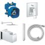 Zestaw Grohe Eurocube bateria podtynkowa z kompletem natryskowym i deszczownicą chrom (19896000, 35501000, 26564000, 26370000, 27699000, 28364000) zdj.1