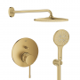Zestaw Grohe Essence wannowo-prysznicowy podtynkowy z deszczownicą i kompletem natryskowym złoty (24058GN1, 26558GN0, 28362GL1, 26658GN0, 26574GN0) zdj.1