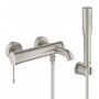 Zestaw Grohe Essence bateria wannowo-prysznicowa ścienna z kompletem prysznicowym SuperSteel (33624DC1, 28362DC1, 27074DC0, 27400DC0) zdj.1