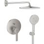 Zestaw Grohe Lineare bateria wannowo-prysznicowa podtynkowa z deszczownicą i zestawem prysznicowym SuperSteel (24064DC1, 26558DC0, 28362DC1, 26658DC0, 26574DC0) zdj.1