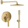 Zestaw Grohe Lineare bateria wannowo-prysznicowa podtynkowa z deszczownicą i zestawem prysznicowym Brushed Cool Sunrise ( 24064GN1, 26558GN0, 28362GL1, 26658GN0, 27400GN0) zdj.1