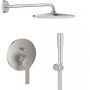Zestaw Grohe Lineare bateria wannowo-prysznicowa podtynkowa z deszczownicą i zestawem prysznicowym SuperSteel (24064DC1, 26558DC0, 28362DC1, 26658DC0, 27400DC0) zdj.1
