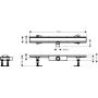 Hansgrohe RainDrain Compact odpływ liniowy 70 cm stal szlachetna szczotkowana 56164800 zdj.2