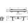 Hansgrohe RainDrain Compact odpływ liniowy 60 cm stal 56174800 zdj.2