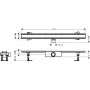Hansgrohe RainDrain Compact odpływ liniowy 90 cm stal szlachetna szczotkowana 56180800 zdj.2