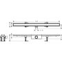 Hansgrohe RainDrain Compact odpływ liniowy 100 cm stal 56183000 zdj.2