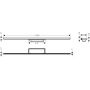Hansgrohe RainDrain Minimalistic element zewnętrzny odpływu 100 cm stal 56222000 zdj.2
