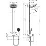 Hansgrohe Pulsify S ShowerTablet Select zestaw prysznicowy ścienny termostatyczny z deszczownicą czarny mat 24240670 zdj.2