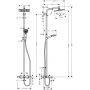 Hansgrohe Crometta E Showerpipe zestaw prysznicowy ścienny termostatyczny chrom 27298000 zdj.2