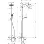 Hansgrohe Crometta S Showerpipe zestaw prysznicowy ścienny termostatyczny chrom 27320000 zdj.2
