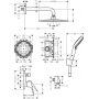 Hansgrohe Crometta S zestaw prysznicowy podtynkowy chrom 27958000 zdj.2