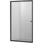Hagser Ava drzwi prysznicowe 100 cm dwuczęściowe przesuwne czarny mat/szkło przezroczyste HGR13000021 zdj.1