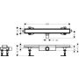Hansgrohe RainDrain Compact odpływ liniowy 60 cm 56163000 zdj.2
