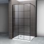 Hagser Agatha Walk-In ścianka prysznicowa 100 cm czarny mat/szkło przezroczyste HGR11000022 zdj.11