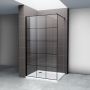 Hagser Agatha Walk-In ścianka prysznicowa 100 cm czarny mat/szkło przezroczyste HGR11000022 zdj.3