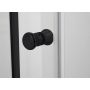 Hagser Ava drzwi prysznicowe 100 cm dwuczęściowe przesuwne czarny mat/szkło przezroczyste HGR13000021 zdj.4