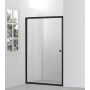 Hagser Ava drzwi prysznicowe 120 cm dwuczęściowe przesuwne czarny mat/szkło przezroczyste HGR15000021 zdj.3